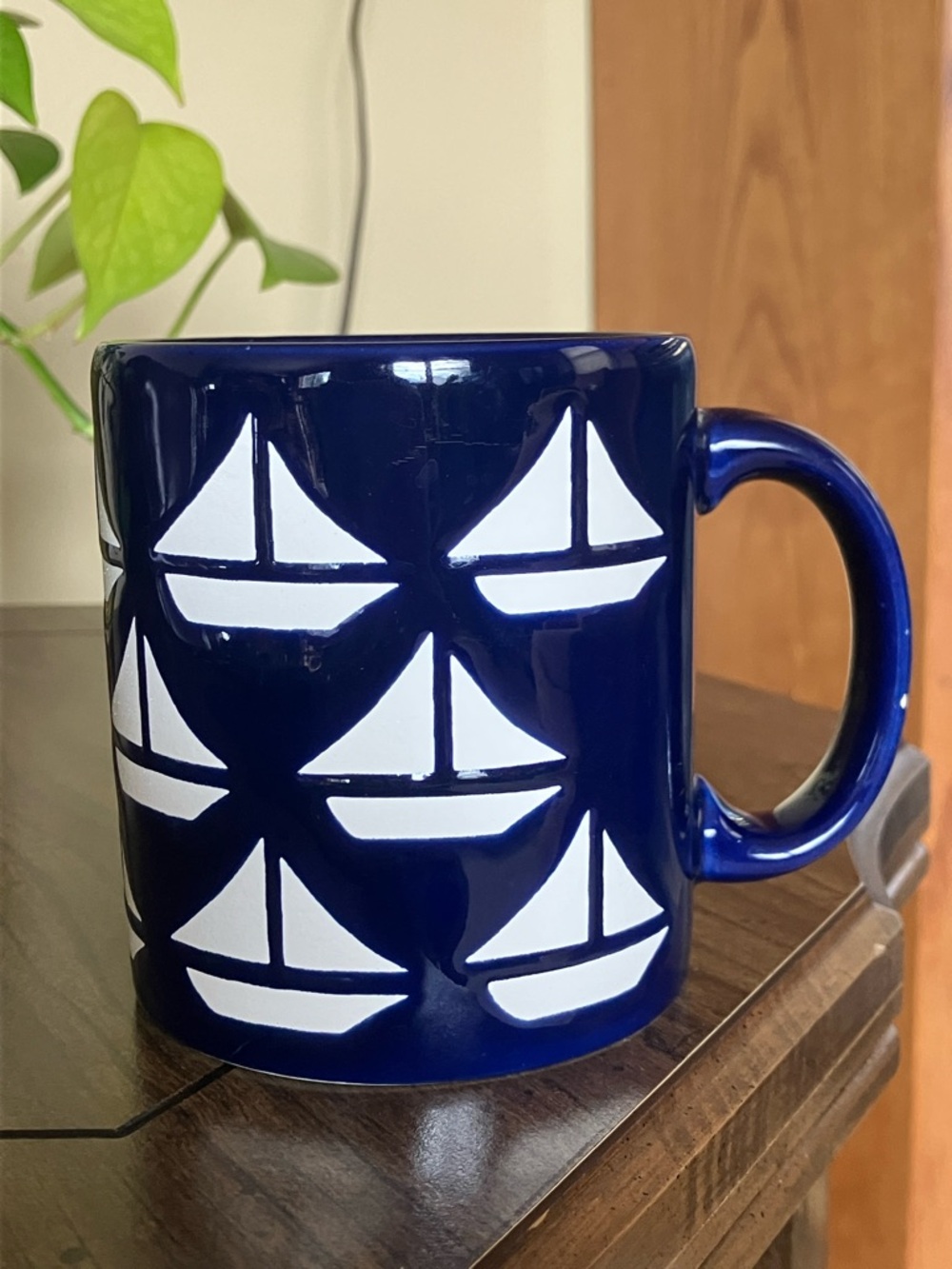 EUC Vintage Waechtersbach sailboats coffee mug (W Germany)